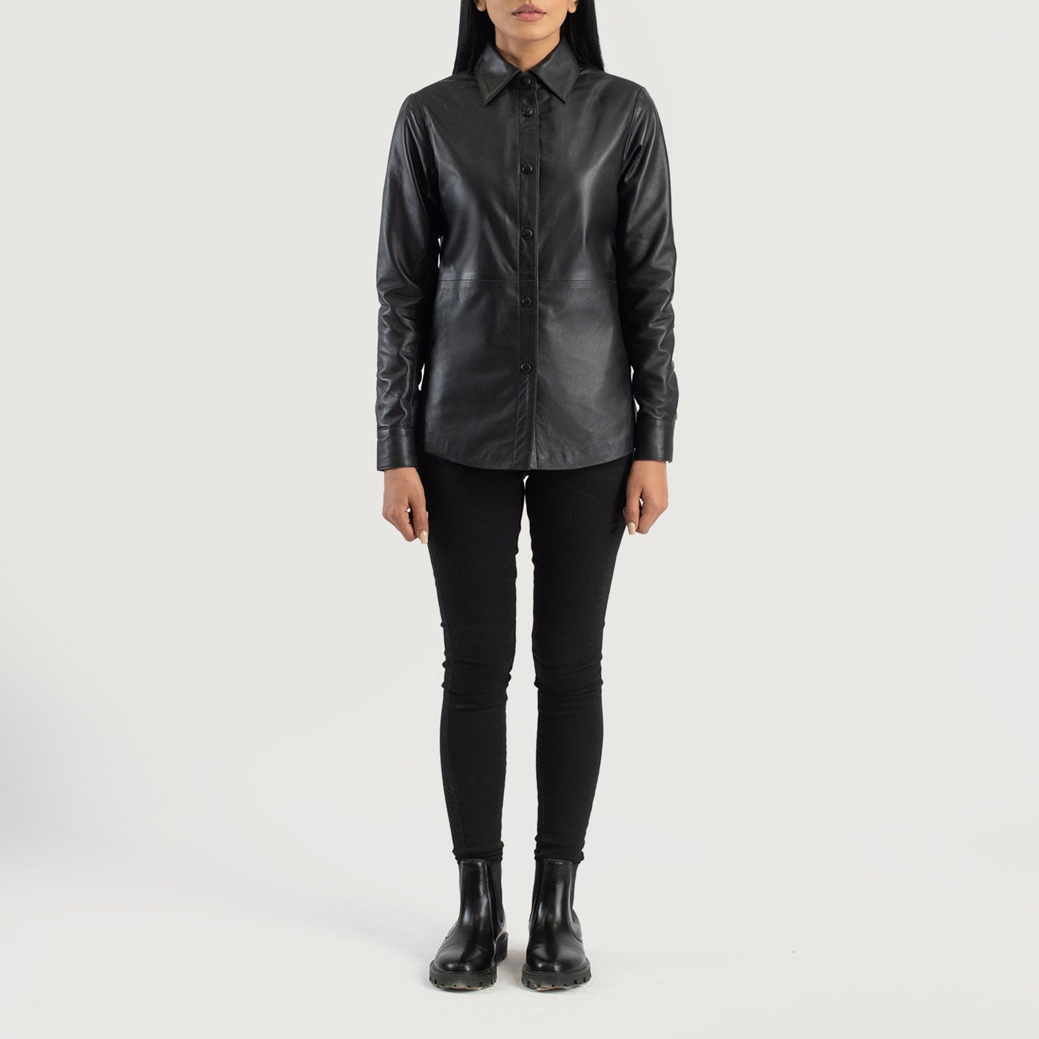 ジャケット・アウター Leather shirt Zenith Black Leather Shirt Jacket For Women – The Jacket Maker